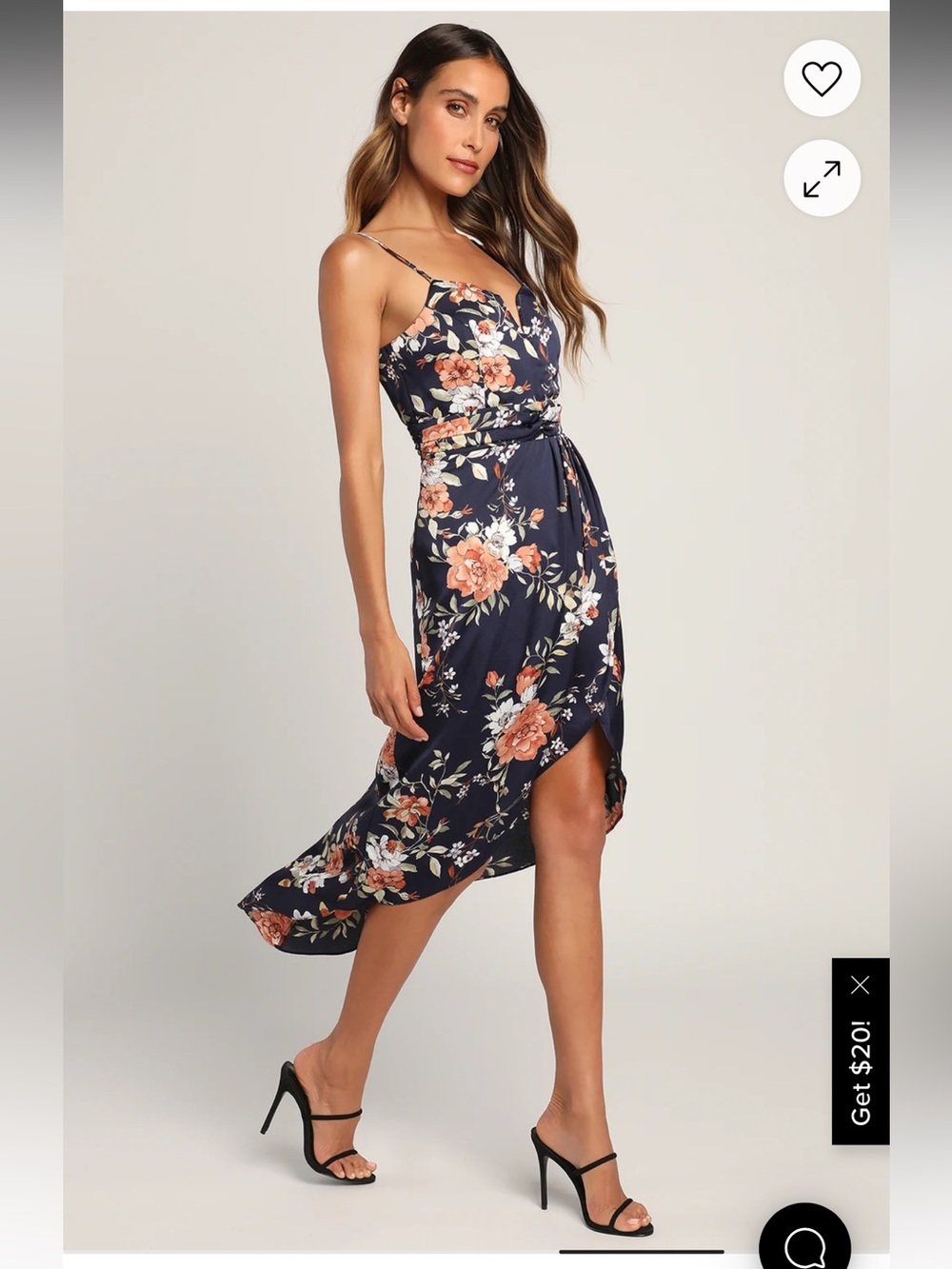 Lulu’s Floral High-Low Midi Dress
